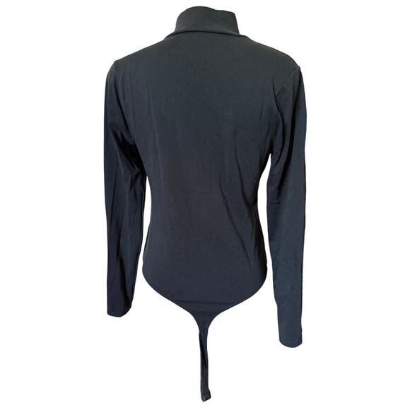Hill House Mock Neck Long Sleeve Black Bodysuit Size XL X-Large - Picture 3 of 5